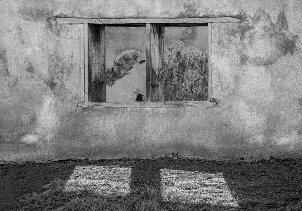 Black and white photograph titled, Walls Of Time, Number 3.